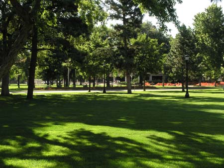 A view across the campus lawn. Photo courtesy of Chet Kenisell